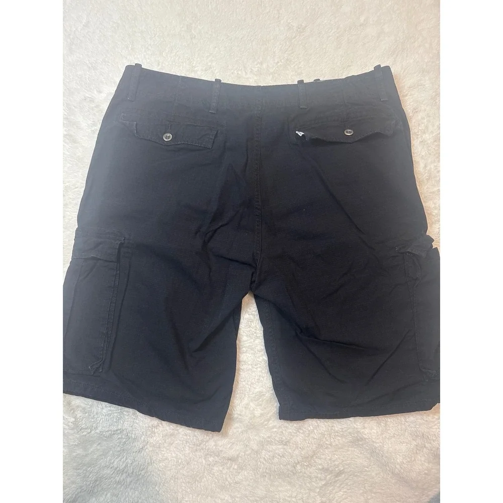 Levi Strauss Cargo Shorts Mens 36 Black Good Ripstop Utility Pockets 12463-0013
